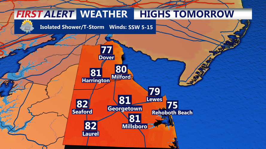 HIGHS TOMORROW SUSSEX