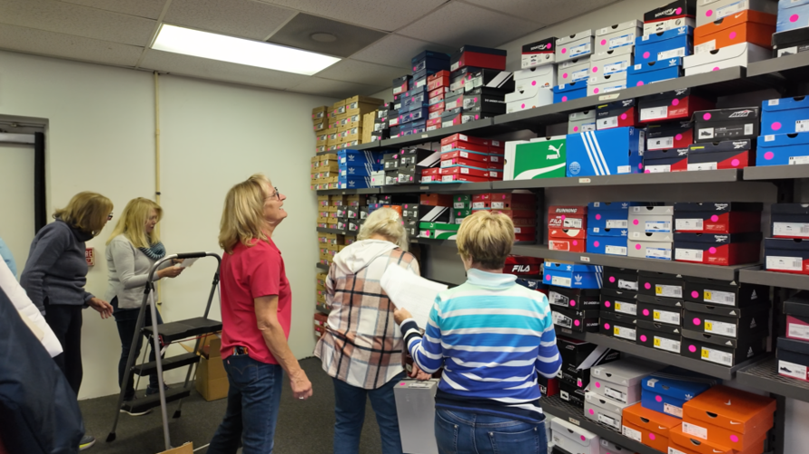 Volunteers immediately began packing up the orders for the schools.