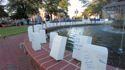 Attack Addiction's candle light vigil brightens the Georgetown circle