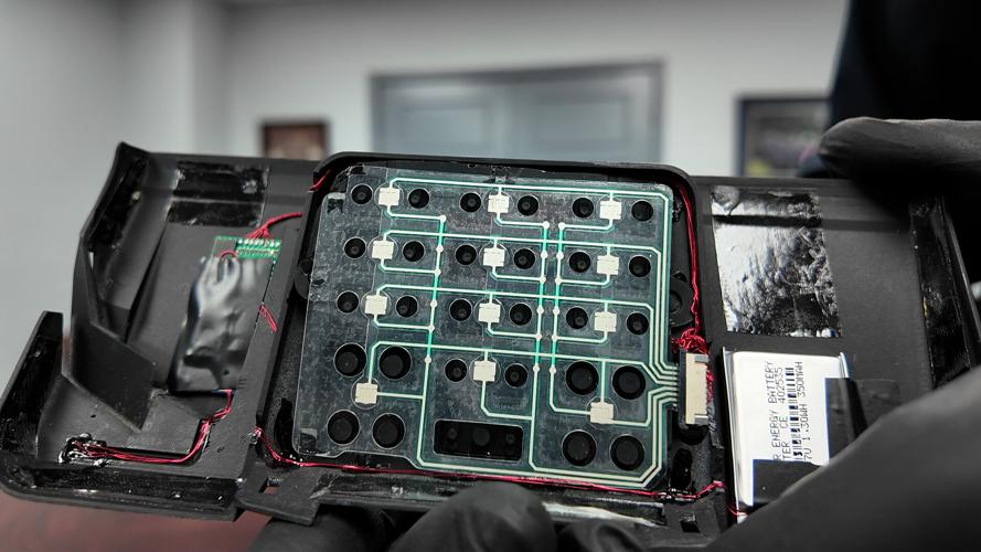 Back of the skimming device found at El Mercado in Georgetown