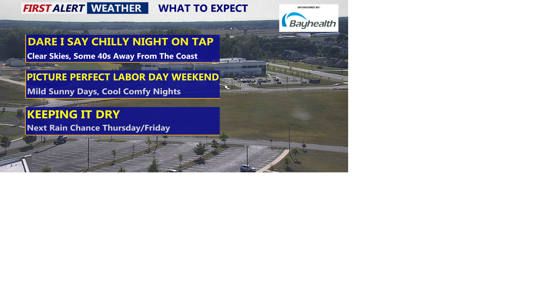 Cool nights and sunny days set the stage for a pleasant Labor Day ...