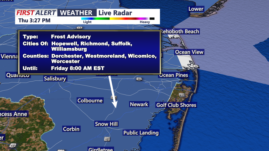 Frost advisory in effect for Sussex County overnight; warmer weather ...
