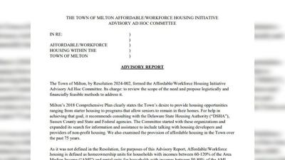 Milton affordable housing advisory report headed to the planning and zoning commission