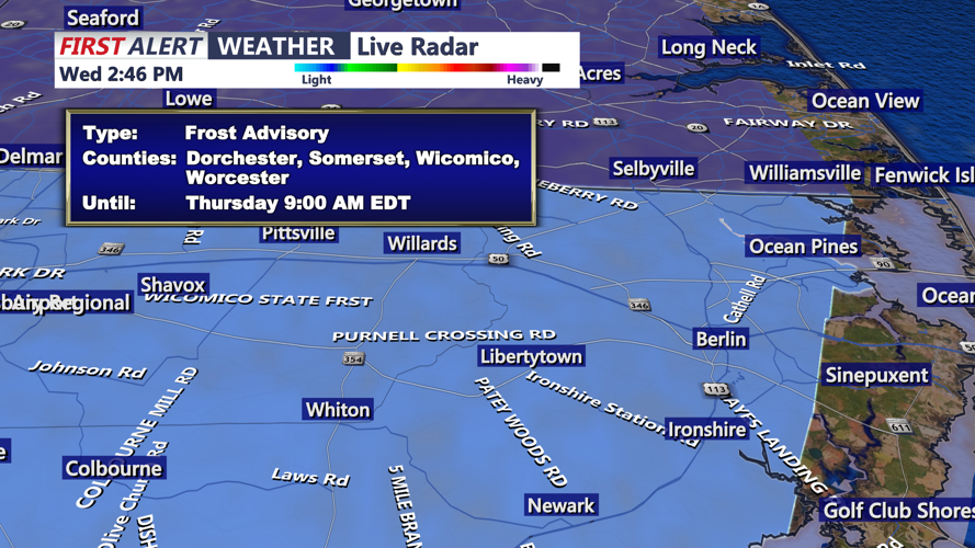 FROST ADVISORY OCEAN CITY