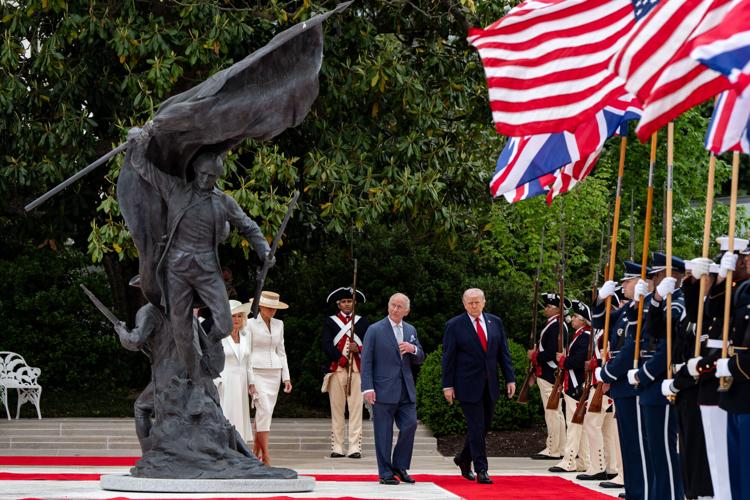 Trump Rose Garden Statues