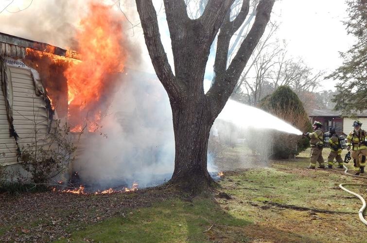 First responders working to put out the fire. Courtesy Rehoboth Beach Volunteer Fire Company.