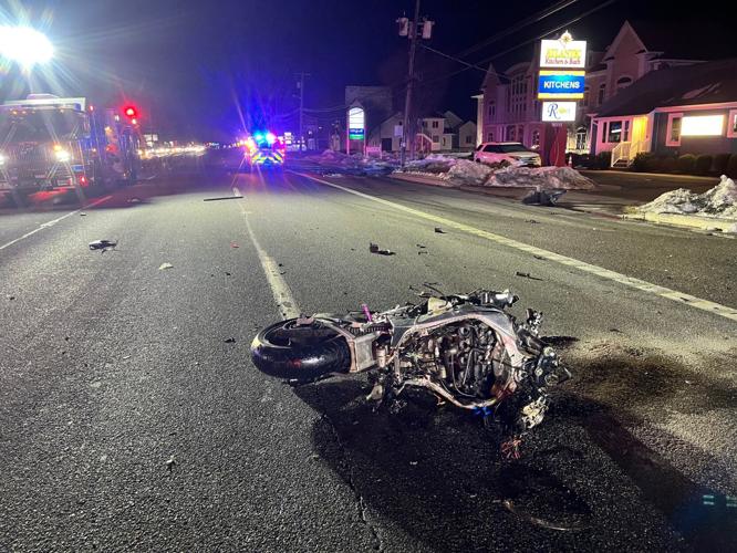 Motorcycle struck