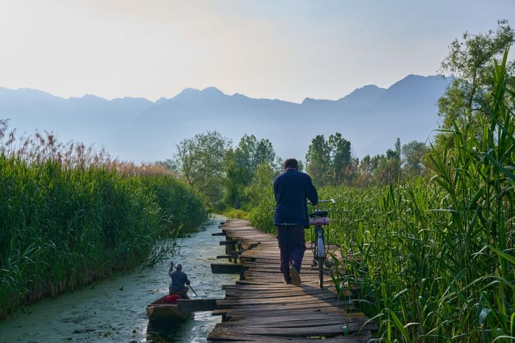 APTOPIX Climate Kashmir Lakes