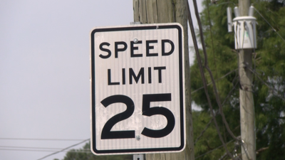 Speed limit 25 mph sign