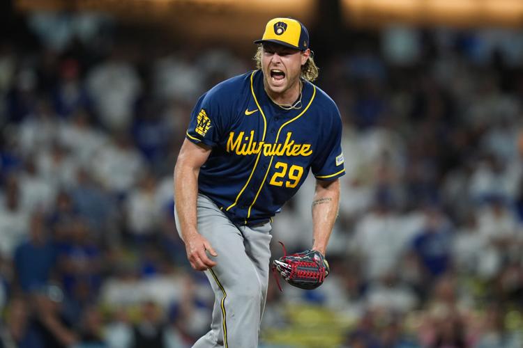 APTOPIX NLCS Brewers Dodgers Baseball