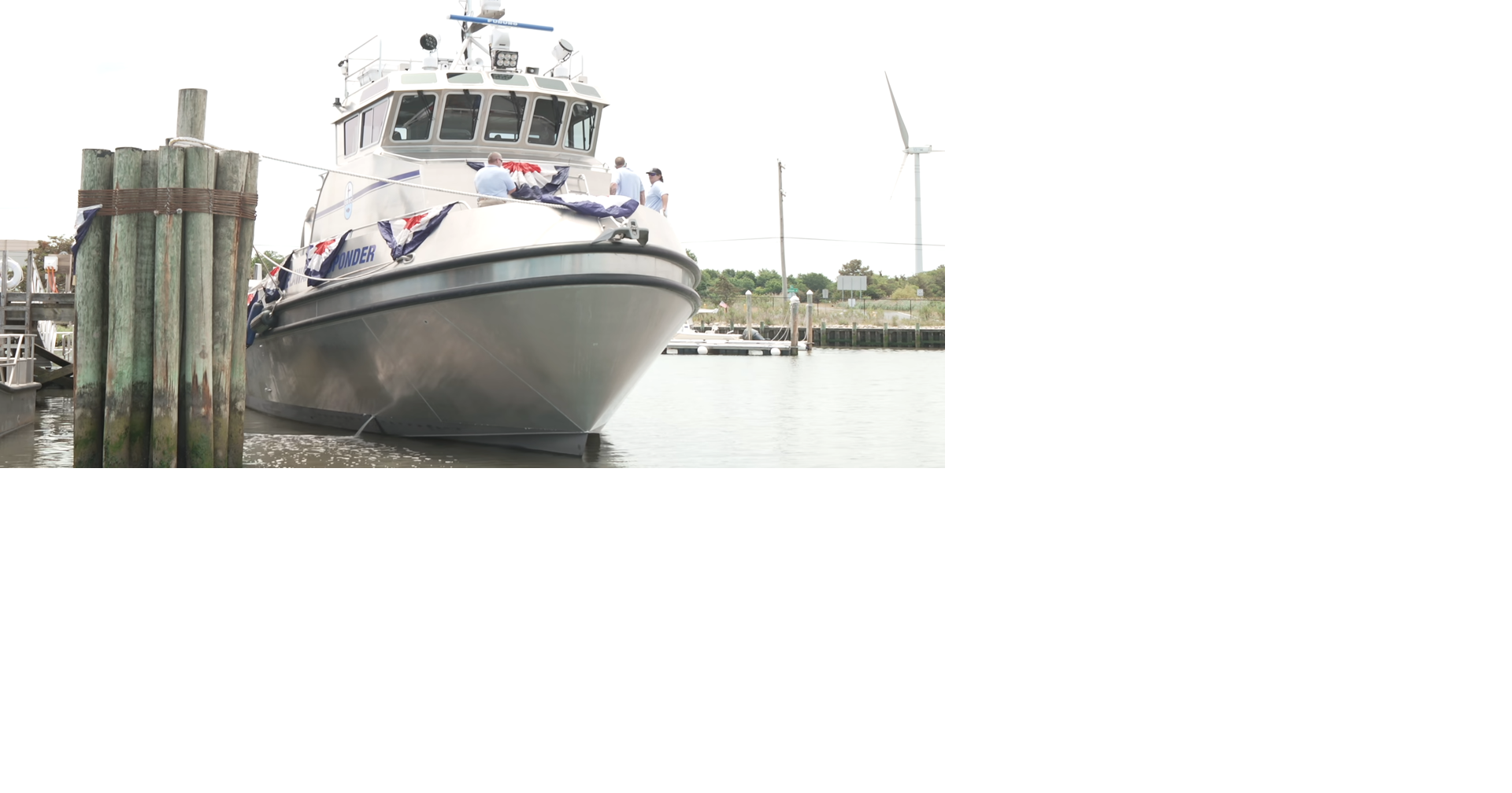 Response boat christened for oil spills in Delaware Bay