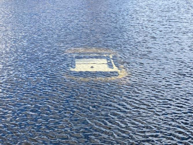The car remained submerged underwater until Friday afternoon.
