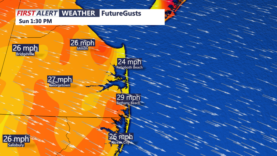 Pleasant Saturday, Windy Sunday Ahead in Sussex County | Weather ...