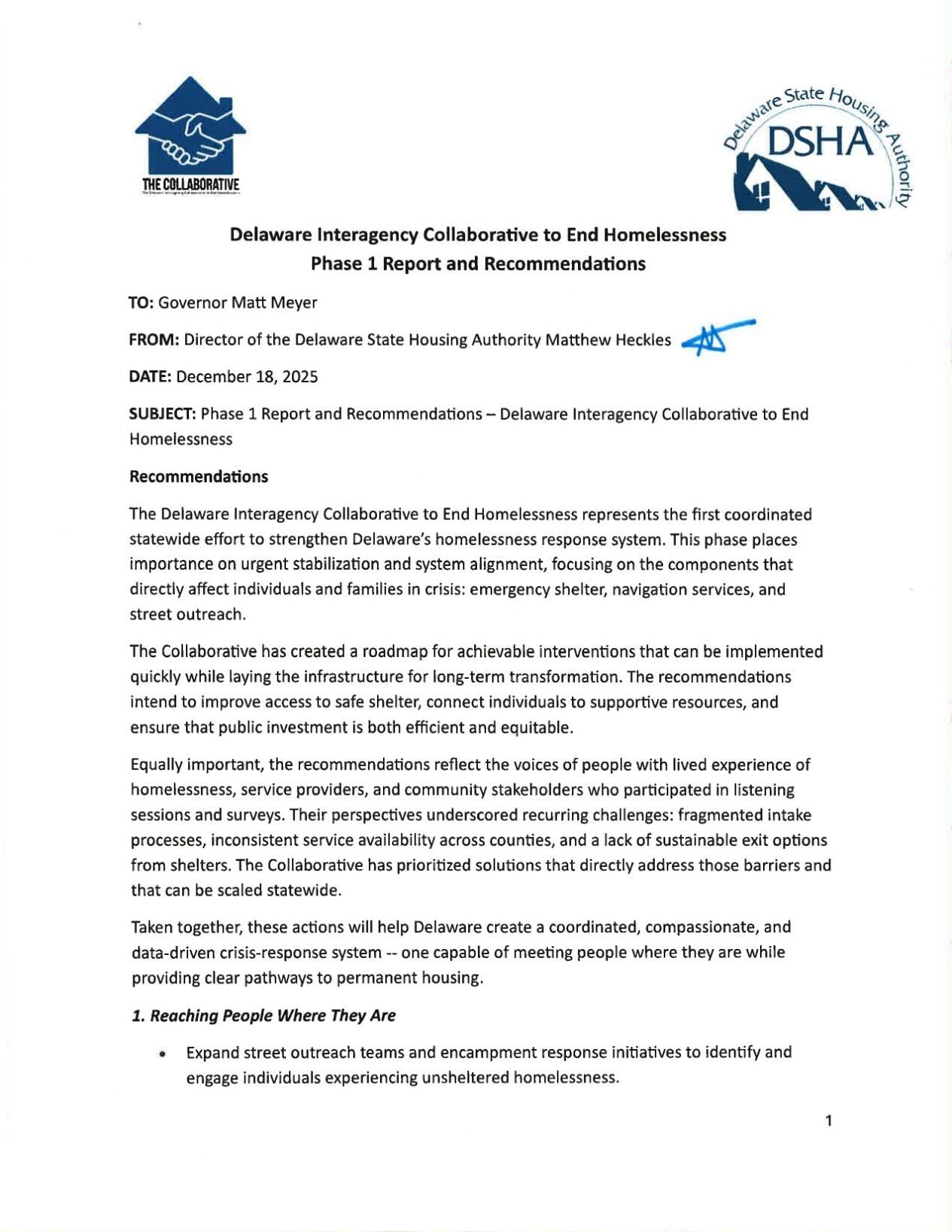 State program recommendations