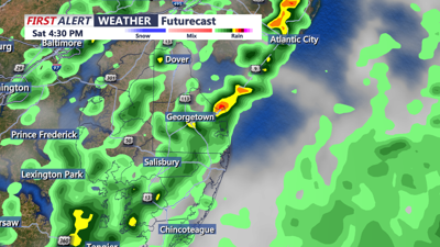 Scattered Showers Saturday Afternoon