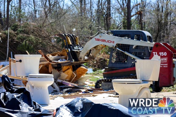 Two toilets were found in good condition during storm cleanup on Sunday.