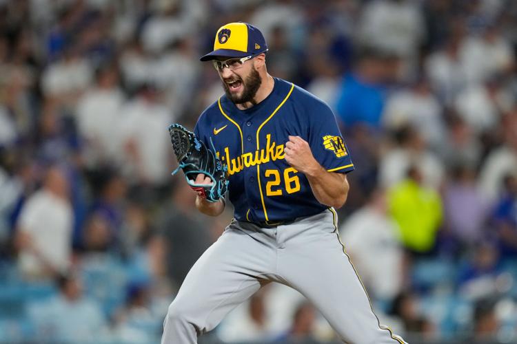 APTOPIX NLCS Brewers Dodgers Baseball