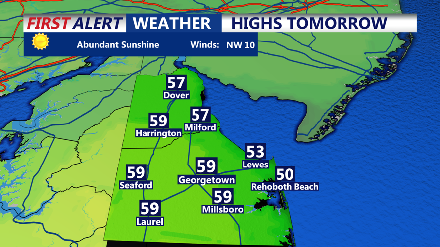 HIGHS TOMORROW SUSSEX