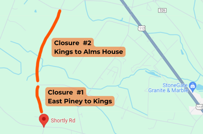 Georgetown road closures