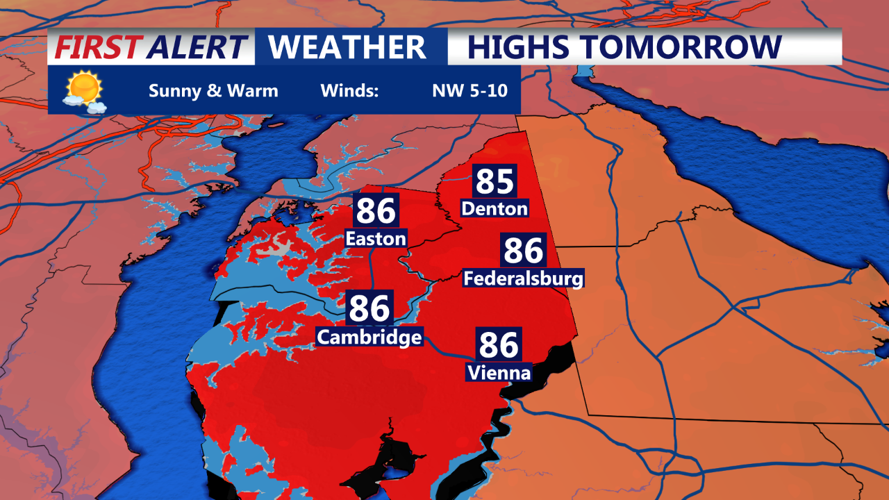 highs tomorrow Cambridge
