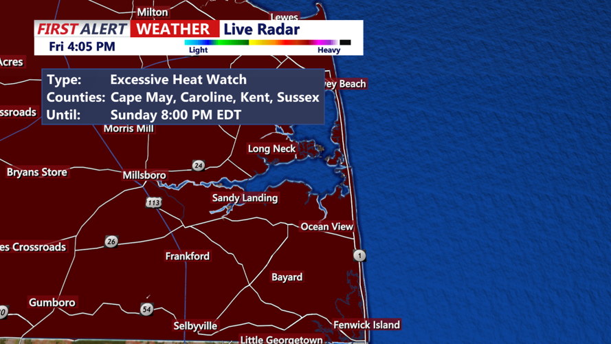 Heat Watch In Effect In Sussex County