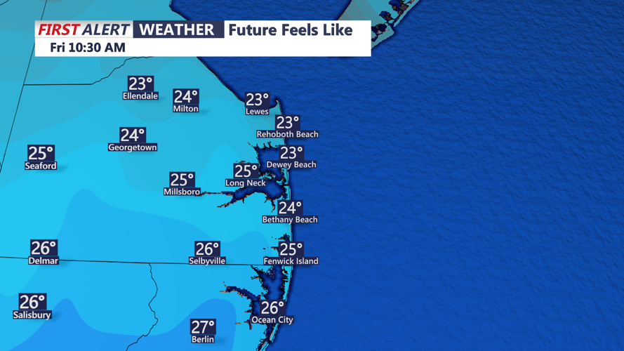 WIND CHILL/ FEELS LIKE FRIDAY MORNING
