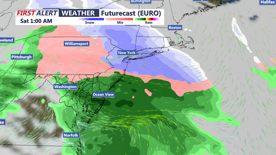 FUTURECAST PRECIPITATION MID-ATLANTIC