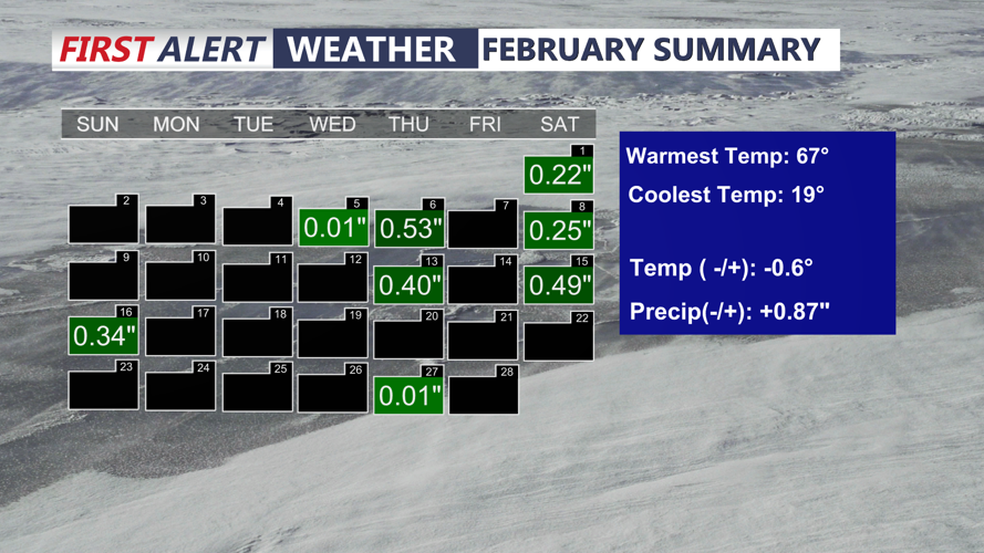 February Precipitation Summary