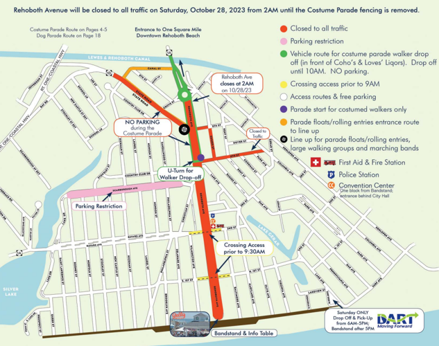 Sea Witch costume parade parking information