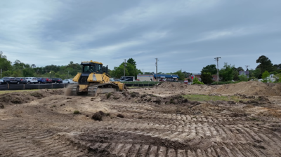 Milton parking lot construction