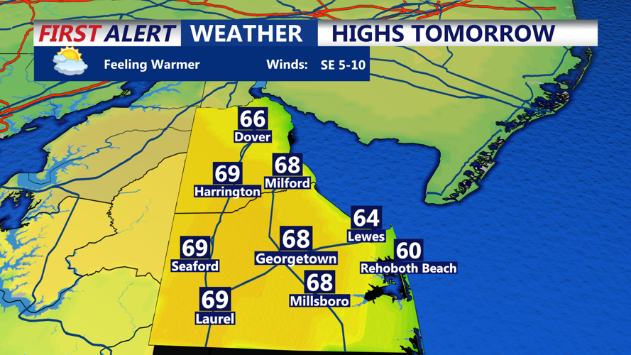 HIGHS TOMORROW