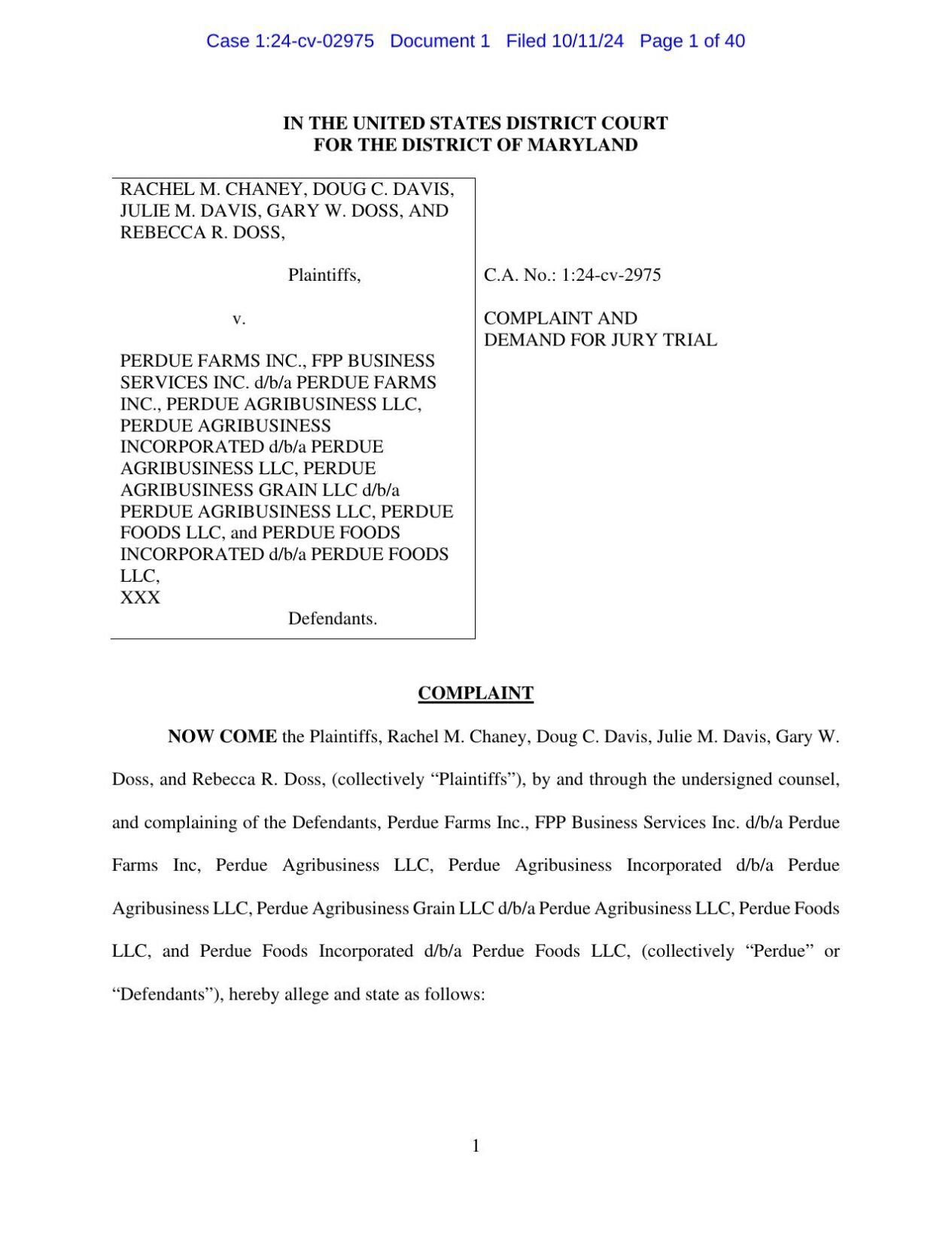 Perdue Lawsuit