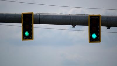Traffic light on