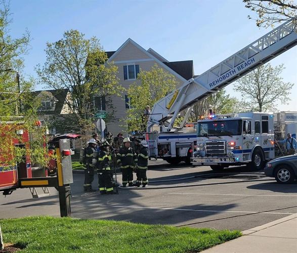 First responders from multiple agencies put the fire out on Tuesday afternoon. Courtesy Indian River Volunteer Fire Company.