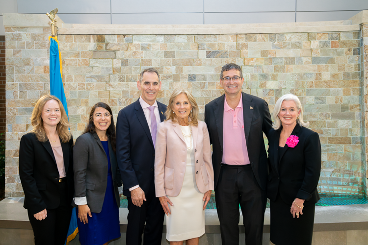 A picture of Matt Meyer with state health leaders and Dr. Jill Biden