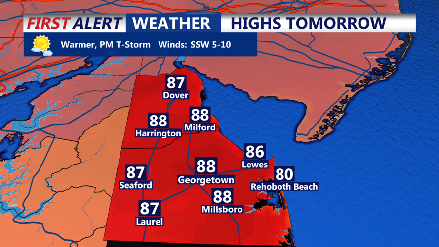 MON DE Forecast Highs