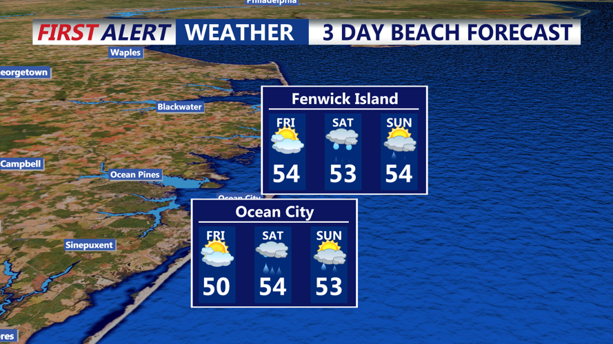 3 DAY BEACH FORECAST FENWICK ISLAND