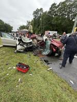 Crews free two people after crash in Milton