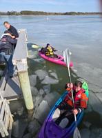 Firefighters kayak to rescue dog trapped on icy river in Ocean Pines