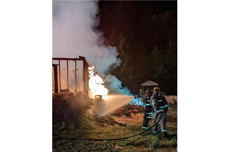 Propane tanks burning at Greenwood house fire