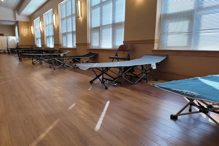 Beds provided in shelter