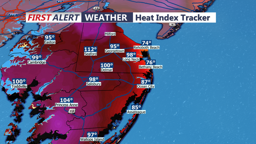 Monday's Heat Index Tracking