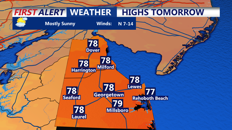 HIGHS TOMORROW SUSSEX