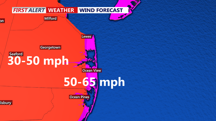 Expected Peak Wind Gusts