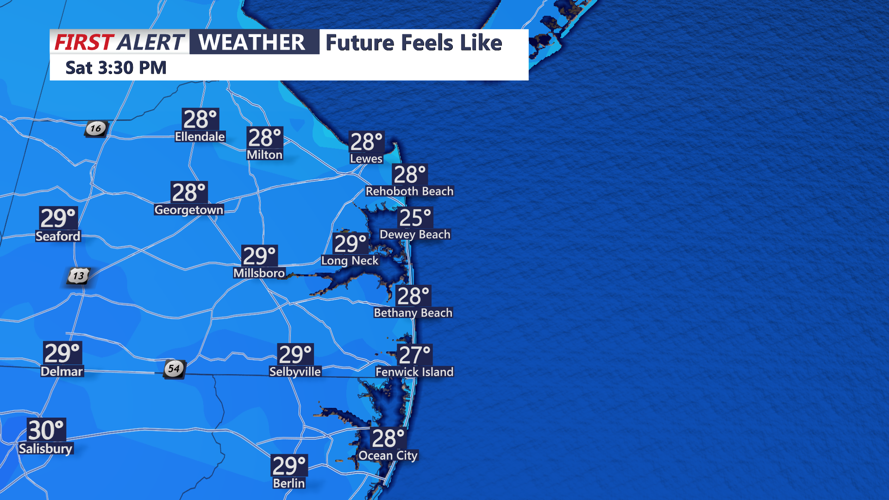 Today's Forecasted Wind Chills
