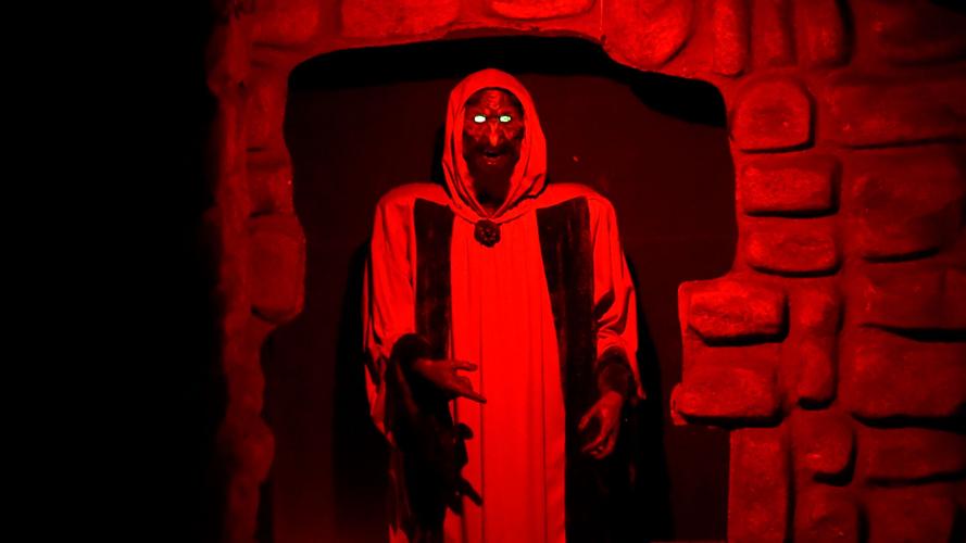 A devil looking at the end of the ride