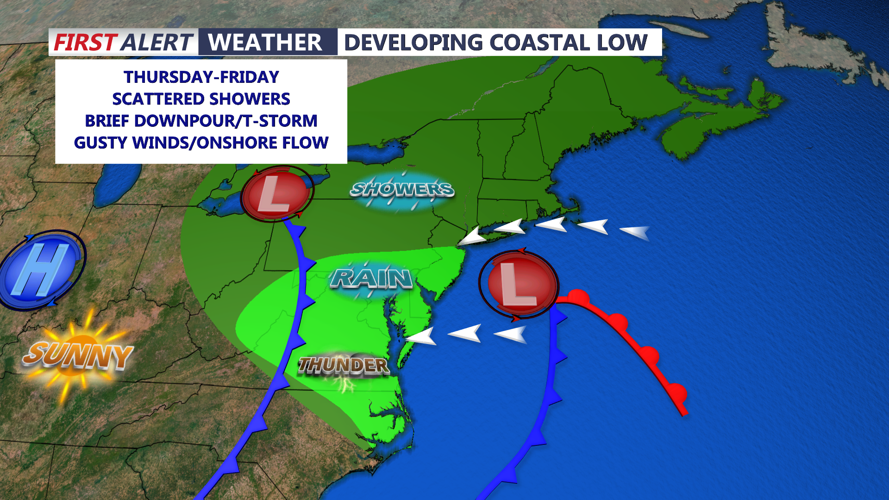 DEVELOPING COASTAL LOW