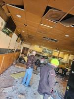 Car drives into Slinger's Pizza and Grill