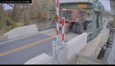 Combine strikes Milford bridge