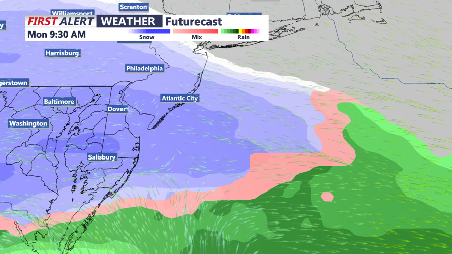 Steady Snowfall By Daybreak Monday